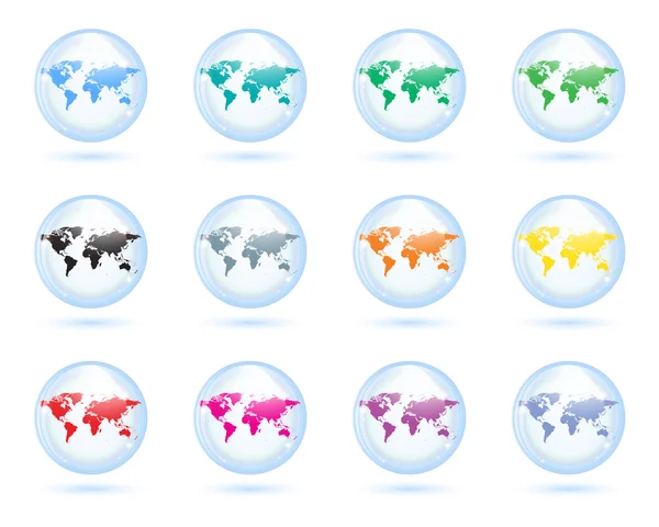 Earth Globes ustawione — Wektor stockowy