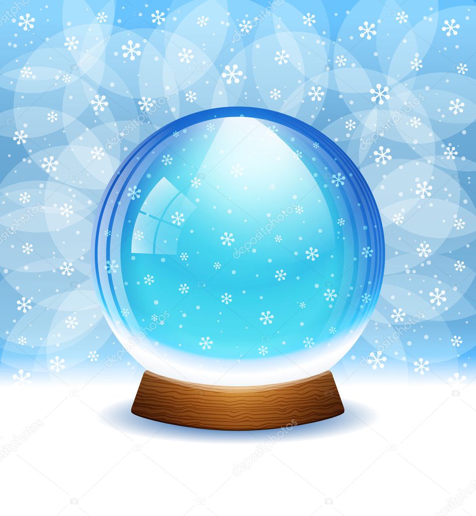 Vector snow globe
