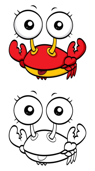 Cartoon crab — Stock Vector