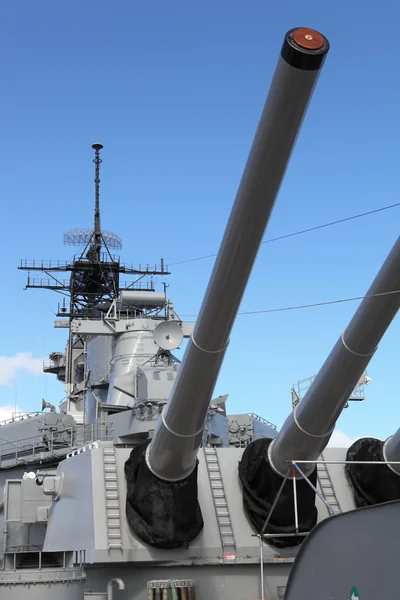 Második világháború csatahajó uss missouri, pearl harbor — Stock Fotó