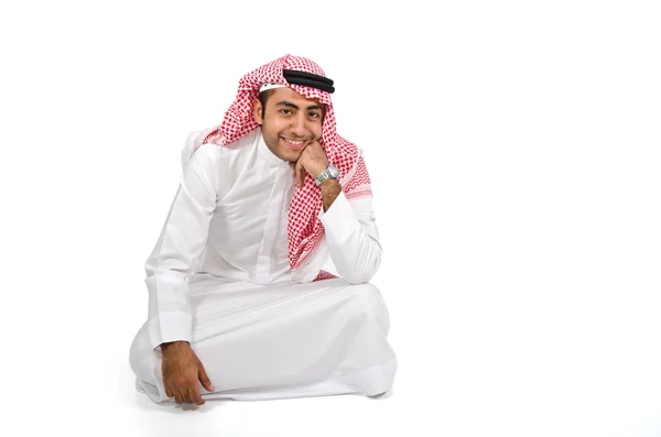 Αραβική άνθρωπος κάθεται — Φωτογραφία Αρχείου