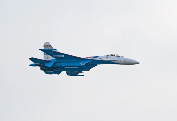 Su-27 fighter jet from Russkie Vityazi team — Stock Photo, Image