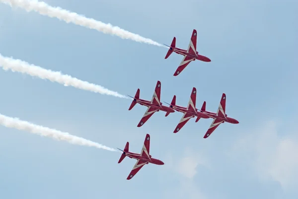 BAe Hawk jatos da equipe Red Arrows Imagens De Bancos De Imagens Sem Royalties