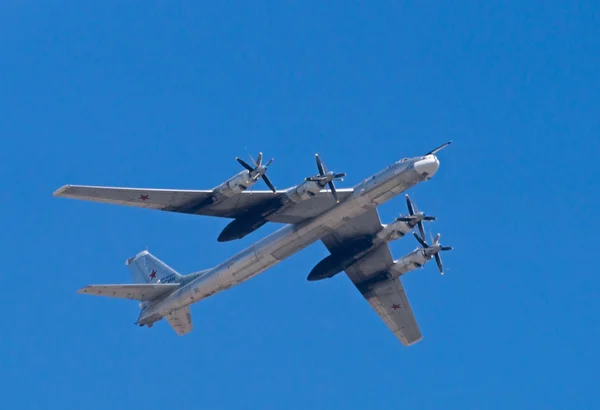 Стратегический бомбардировщик Ту-95 — стоковое фото