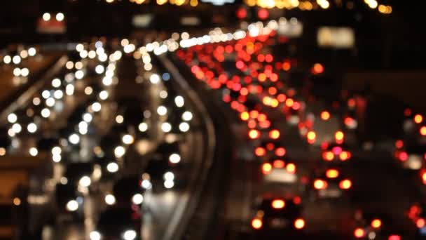 Car traffic at night. — Stock Video