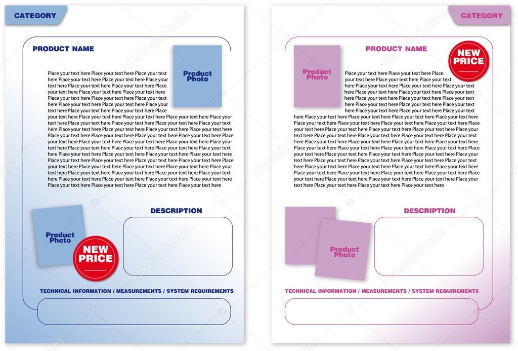 template pages for publications (layout, with two color pages)