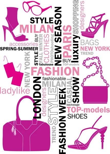 Fashion words — Stock Vector