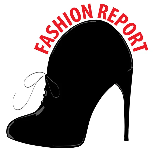 Silhouette of shoes, fashion report symbol — Stock Vector