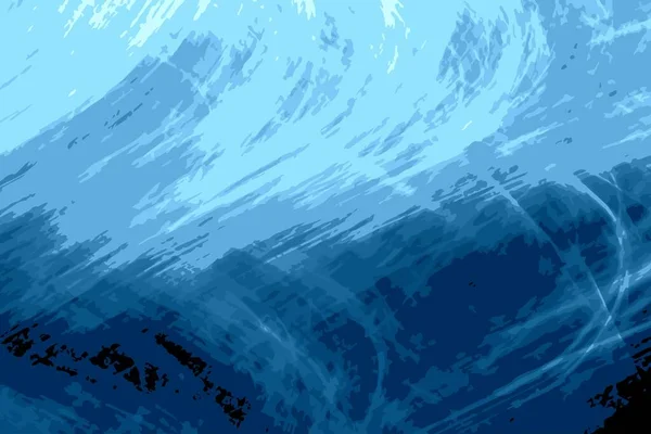 Большая Синяя Морская Волна Красива Опасна — стоковое фото