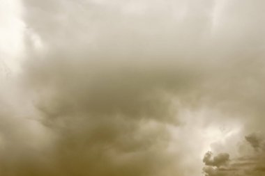 Dangerous daytime cloudy sky before a thunderstorm, hurricane, storm.