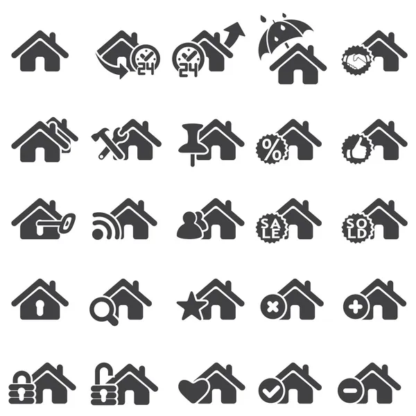 Set of home icons — Stock Vector