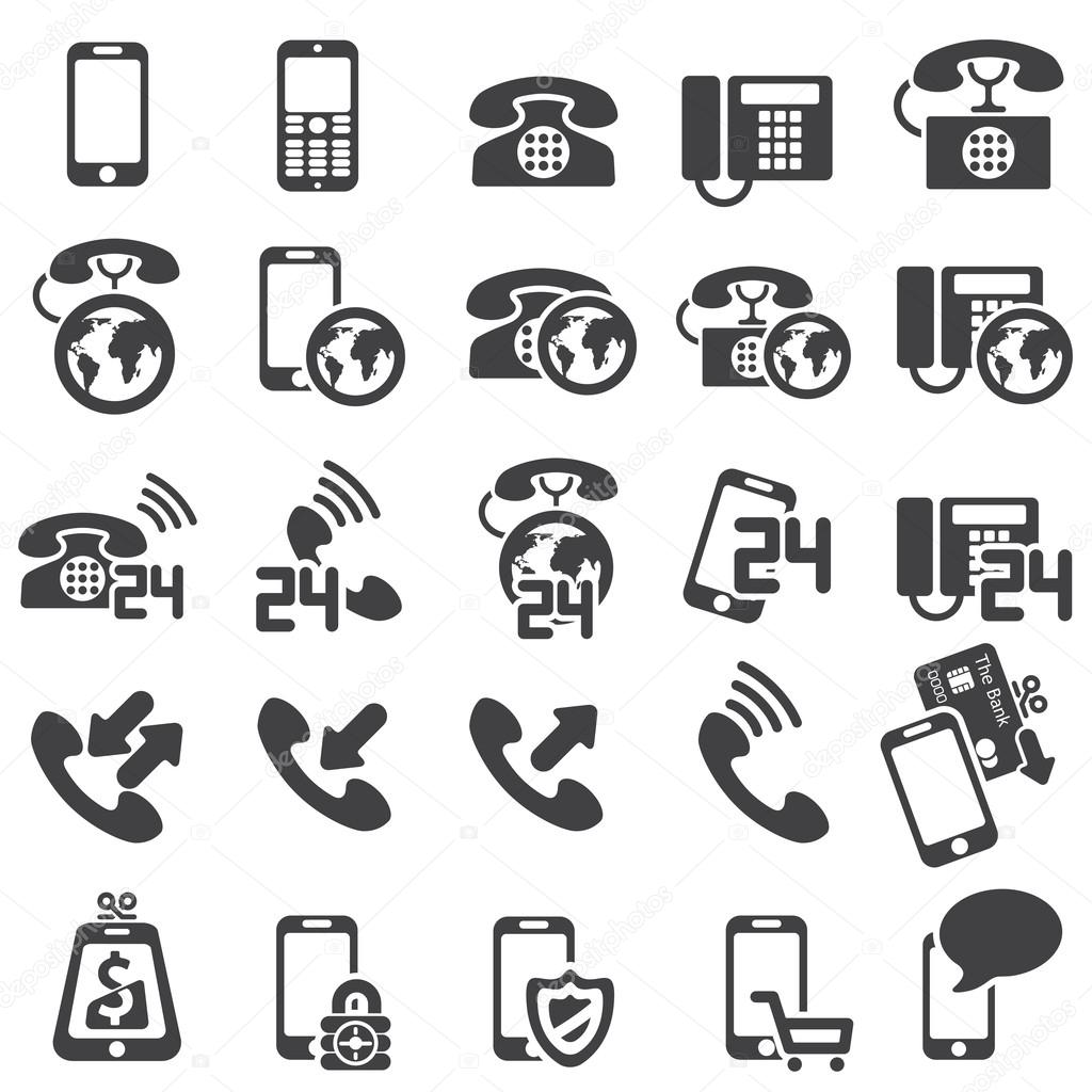 Set of phone icons