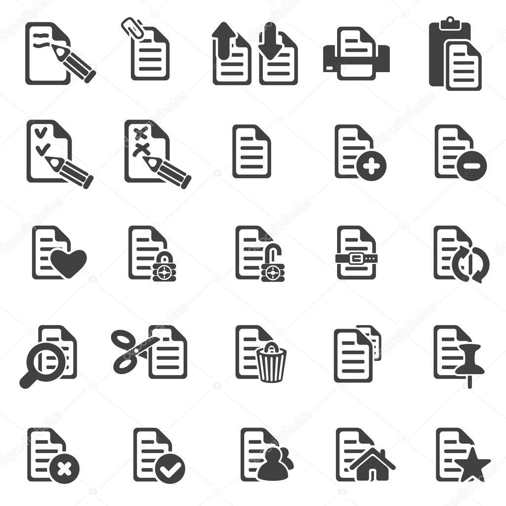 Set of files icons