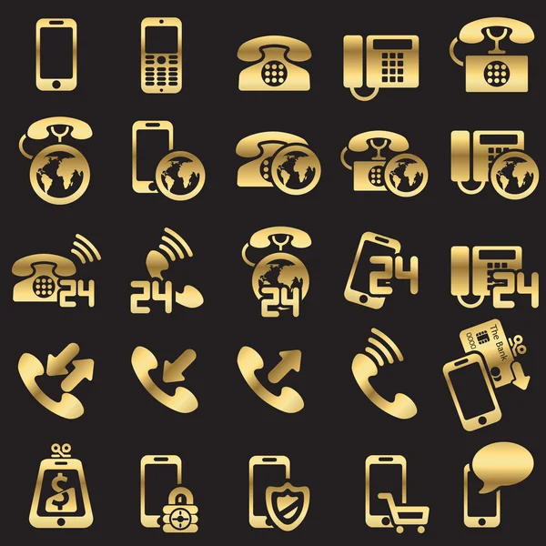 Reihe von Telefon-Symbolen — Stockvektor