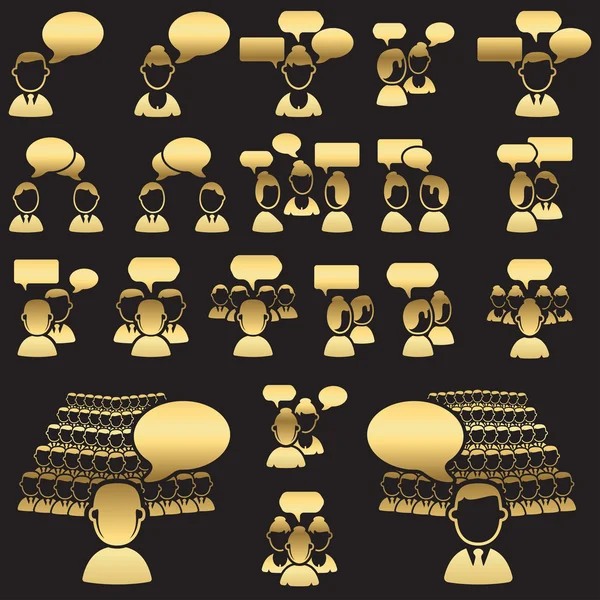 Set van dialoogvenster pictogrammen — Stockvector