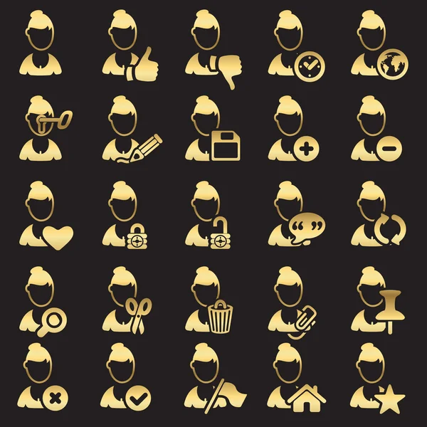 Set van avatar pictogrammen — Stockvector