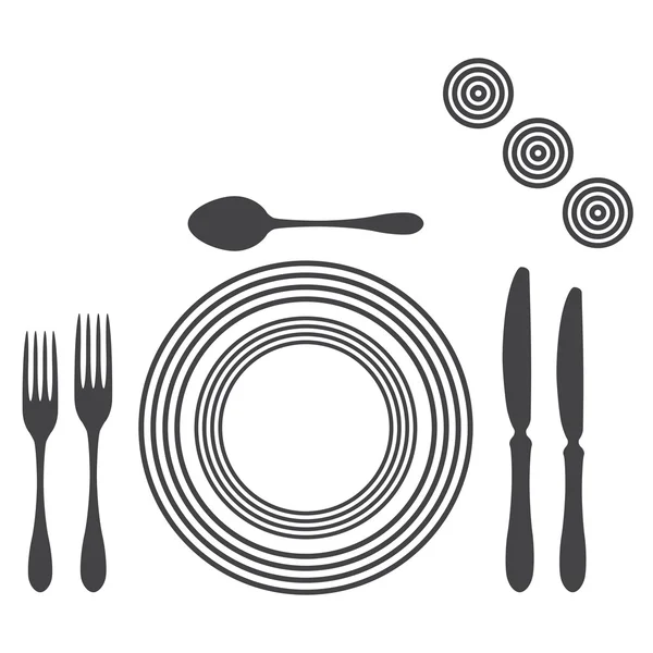 Etiquette Proper Table Setting — Stock Vector