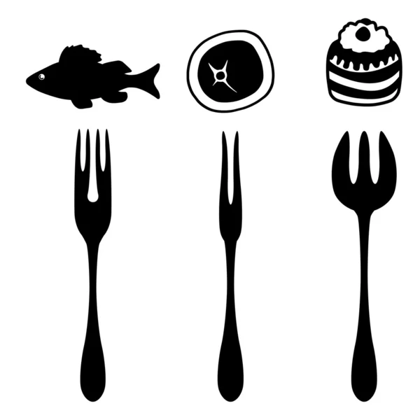 Set of cutlery icons — Stock Vector