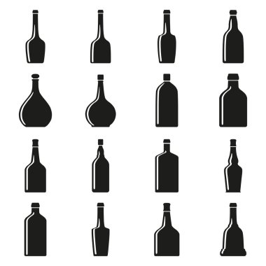 şişeleri siluetleri kümesi