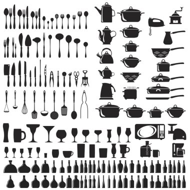 Set of cutlery icons clipart