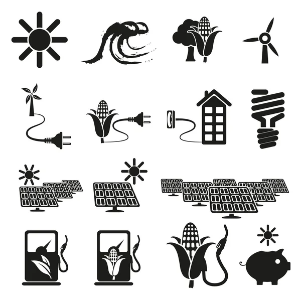 Energy and resource icon set — Stock Vector