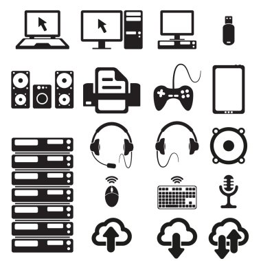 bilgisayarlar ve donanım simgeleri