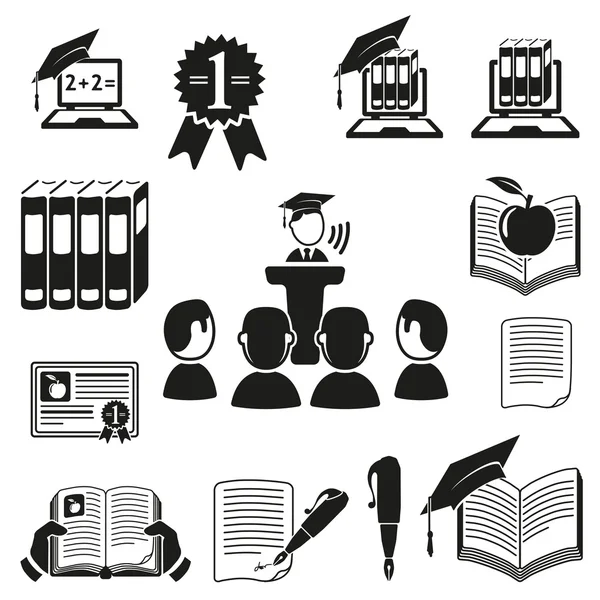 Ensemble d'icônes d'éducation — Image vectorielle