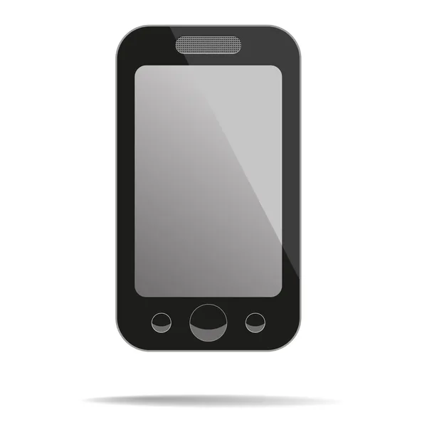 Teléfono móvil con pantalla en blanco. — Archivo Imágenes Vectoriales