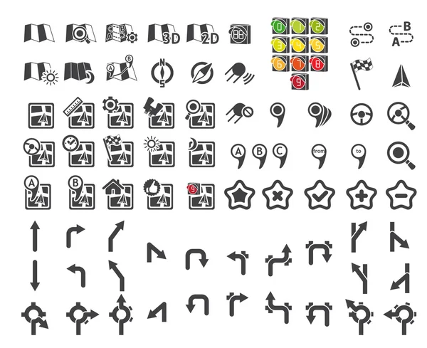 Set van navigatie pictogrammen — Stockvector