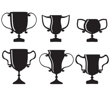 siyah kupa ve Ödülleri Icons set