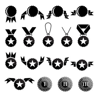 siyah kupa ve Ödülleri Icons set