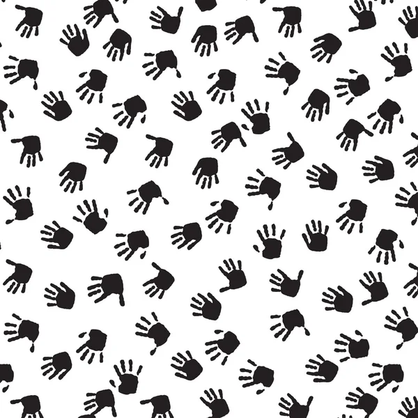 Icono de impresión de mano negra sobre fondo blanco . — Vector de stock