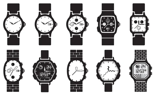 Піктограми встановіть годинників — стоковий вектор