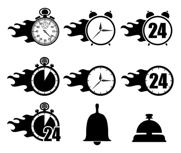 Icône horloges ensemble — Image vectorielle