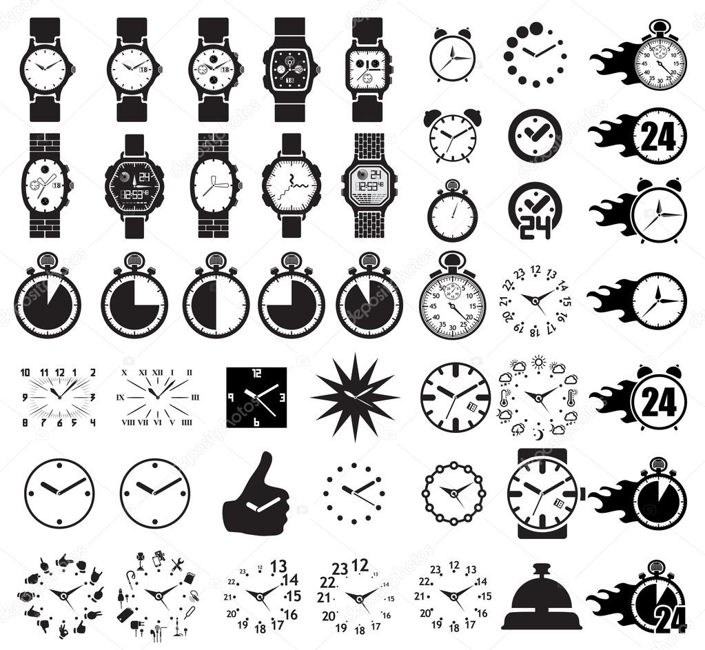 Icon set clocks