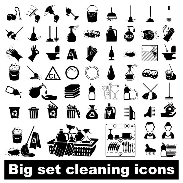 Big set Cleaning Icons