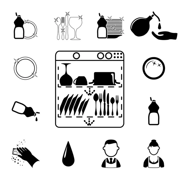 Icons set Cleaning — Stock Vector