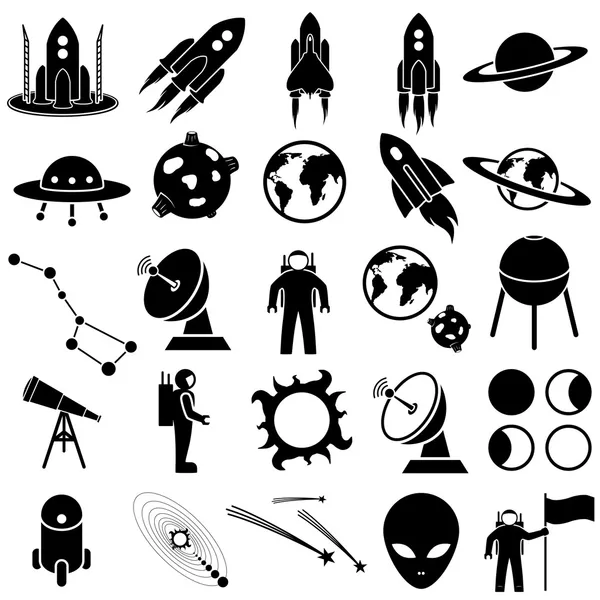 Space icon set — Stock Vector