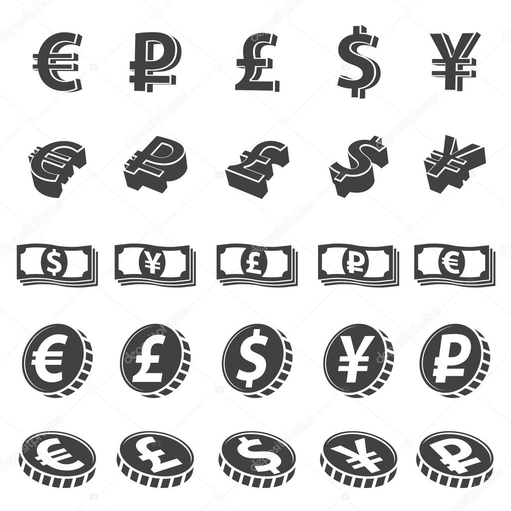 Money set icon