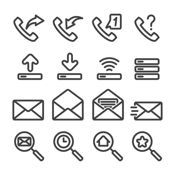 Telefoonpictogram instellen — Stockvector