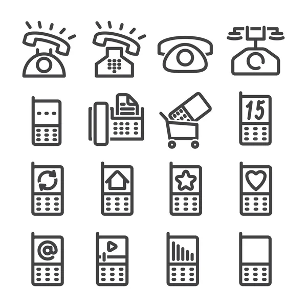 Telefoonpictogram instellen — Stockvector