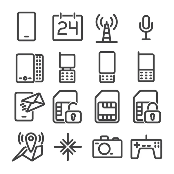 Definir ícone de telefone — Vetor de Stock