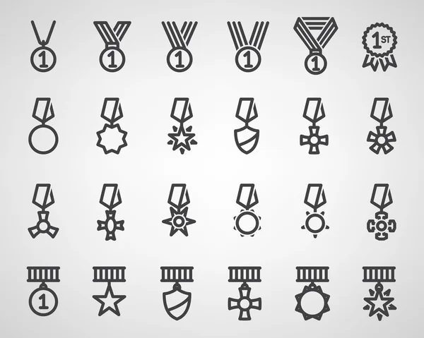 Trophy and awards icons set — Stock Vector