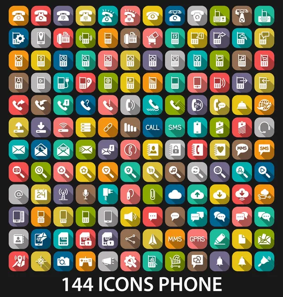 Définir l'icône du téléphone — Image vectorielle