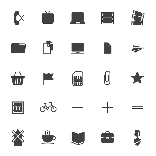Définir des icônes pour les entreprises, communication, web — Image vectorielle