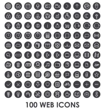 İşletme, iletişim, web Icons set