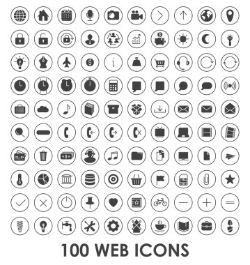İşletme, iletişim, web Icons set
