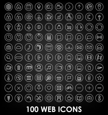 İşletme, iletişim, web Icons set