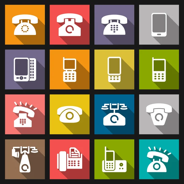 Set phone icon — Stock Vector