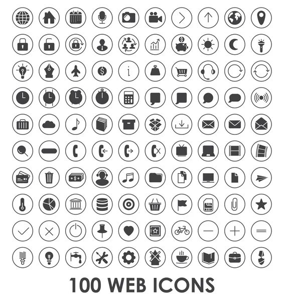 Définir des icônes pour les entreprises, communication, web — Image vectorielle